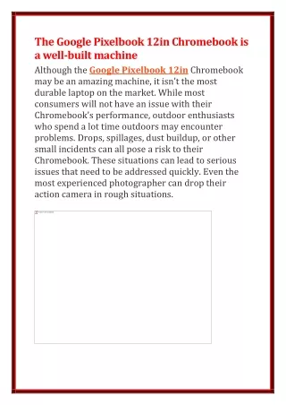 the google pixelbook 12in chromebook is a well