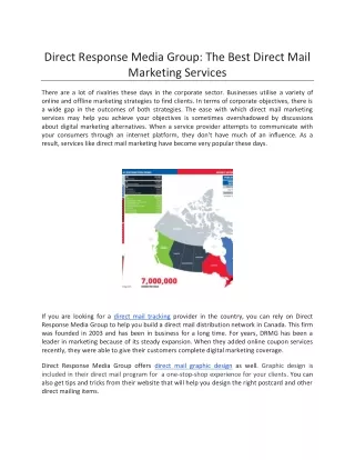 Direct Response Media Group The Best Direct Mail Marketing Services