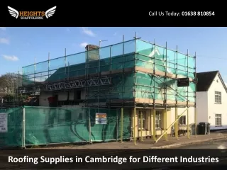 Roofing Supplies in Cambridge for Different Industries