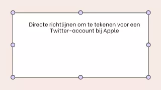 Directe richtlijnen om te tekenen voor een Twitter-account bij Apple