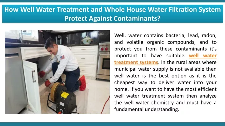how well water treatment and whole house water