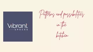 patterns and possibilities