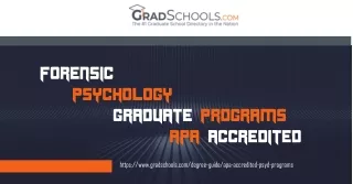 Top Universities for forensic psychology graduate programs APA accredited
