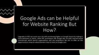 google ads can be helpful for website ranking