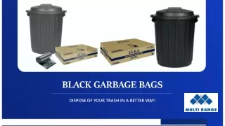 Extra Large Black Garbage Bags