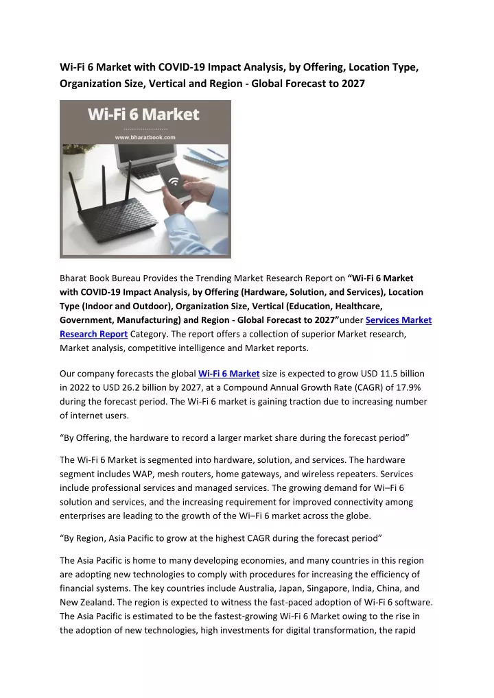 wi fi 6 market with covid 19 impact analysis