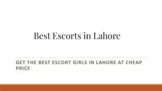Get The Best Escort Girls In Lahore At Cheap Price