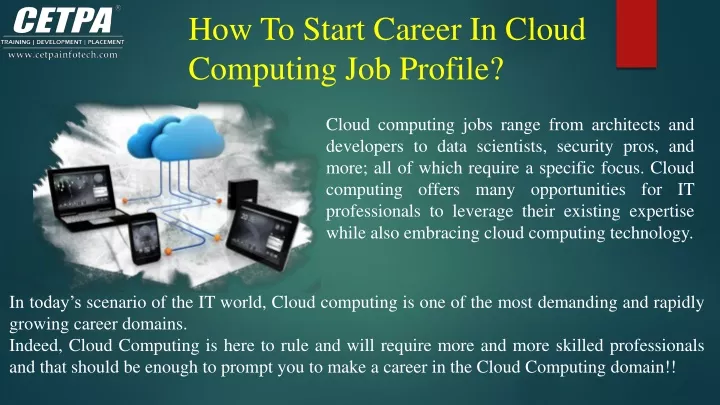 how to start career in cloud computing job profile