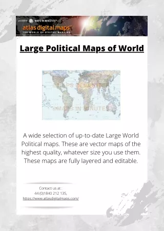 Large Political Maps of World