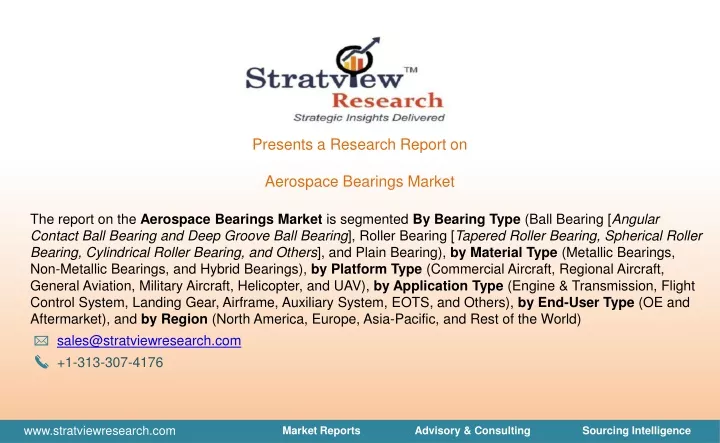 presents a research report on aerospace bearings