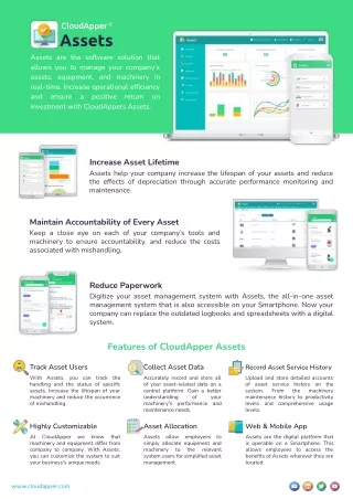 CloudApper Assets Data Sheet