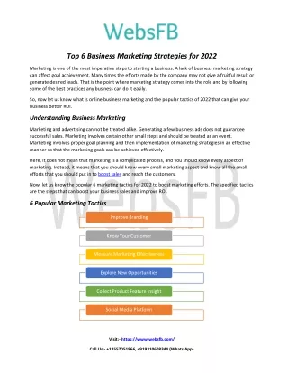 Business Marketing Strategies for 2022
