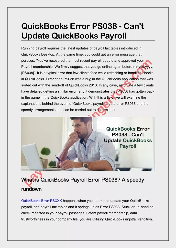 quickbooks error ps038 can t update quickbooks