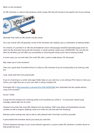 what is a link shortener