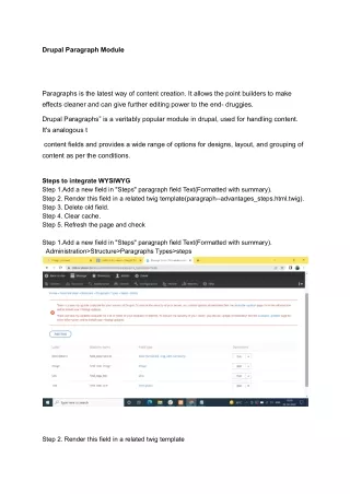 drupal paragraph module