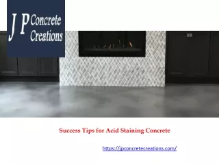 Success Tips for Acid Staining Concrete