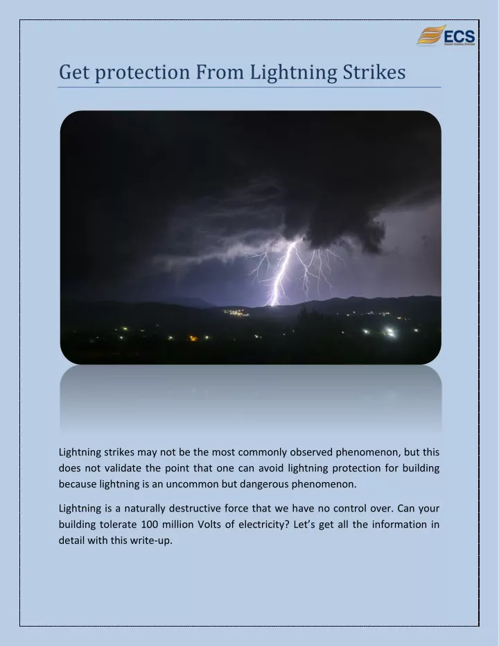 get protection from lightning strikes
