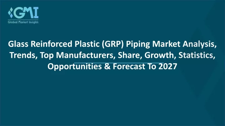 glass reinforced plastic grp piping market