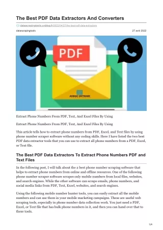 the best pdf data extractors and converters