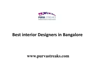 Best interior Designers in Bangalore - Purvastreaks