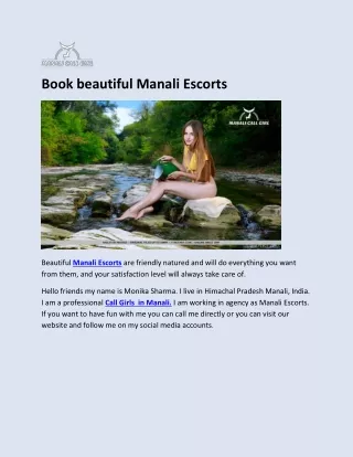 Book beautiful Manali Escorts
