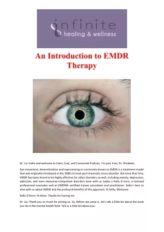 an introduction to emdr therapy