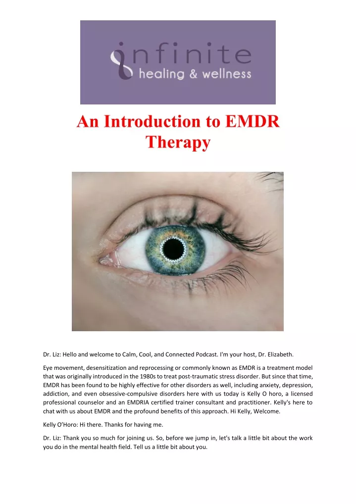 an introduction to emdr therapy