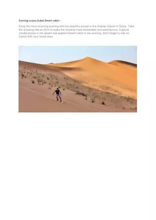 Luxury Dubai Desert safari