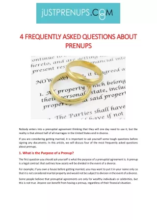 4 frequently asked questions about 4 frequently