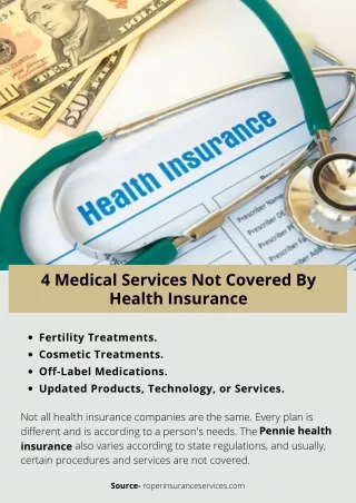 4 Medical Services Not Covered By Health Insurance