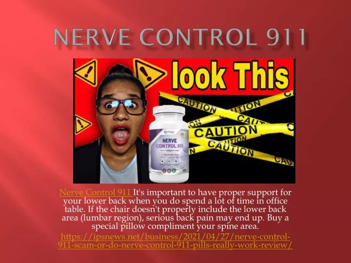 nerve control 911 it s important to have proper