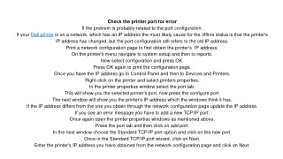 check the printer port for error if the problem