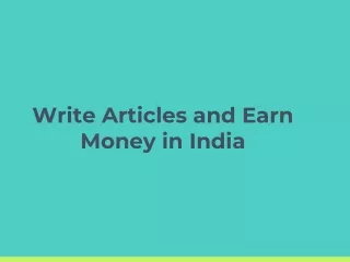 write articles and earn money in india