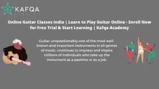 Online Guitar Classes India | Learn to Play Guitar Online - Enroll Now for Free