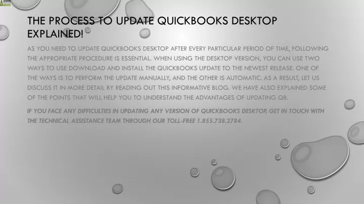 the process to update quickbooks desktop explained