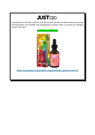 cbd öl 20%  Justcbdstore.de