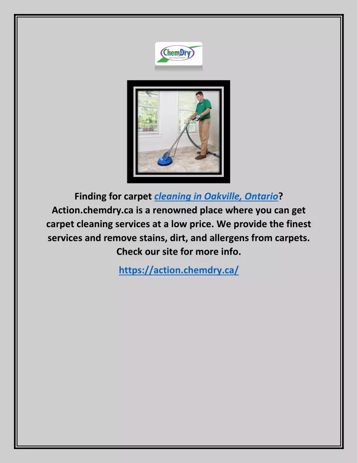 finding for carpet cleaning in oakville ontario