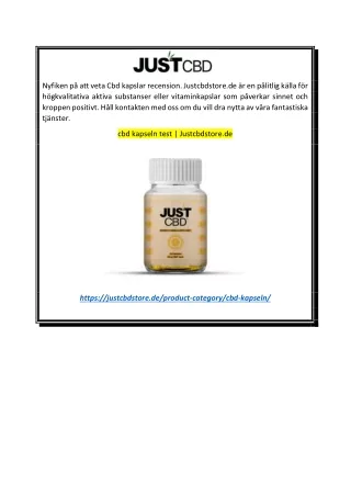 cbd kapseln test  Justcbdstore.de
