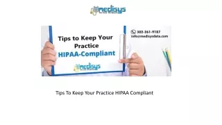 tips to keep your practice hipaa compliant