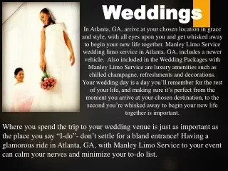 Wedding Limo Service in Atlanta GA