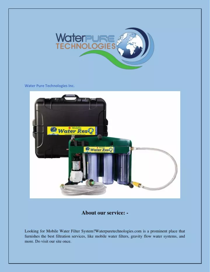 water pure technologies inc