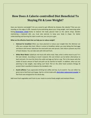 How Does A Calorie controlled Diet Beneficial To Staying Fit & Lose Weight.docx