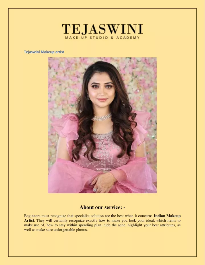 tejaswini makeup artist