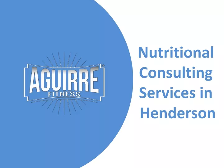 nutritional consulting services in henderson
