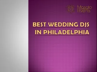Best Wedding DJs In Philadelphia | Masato Events