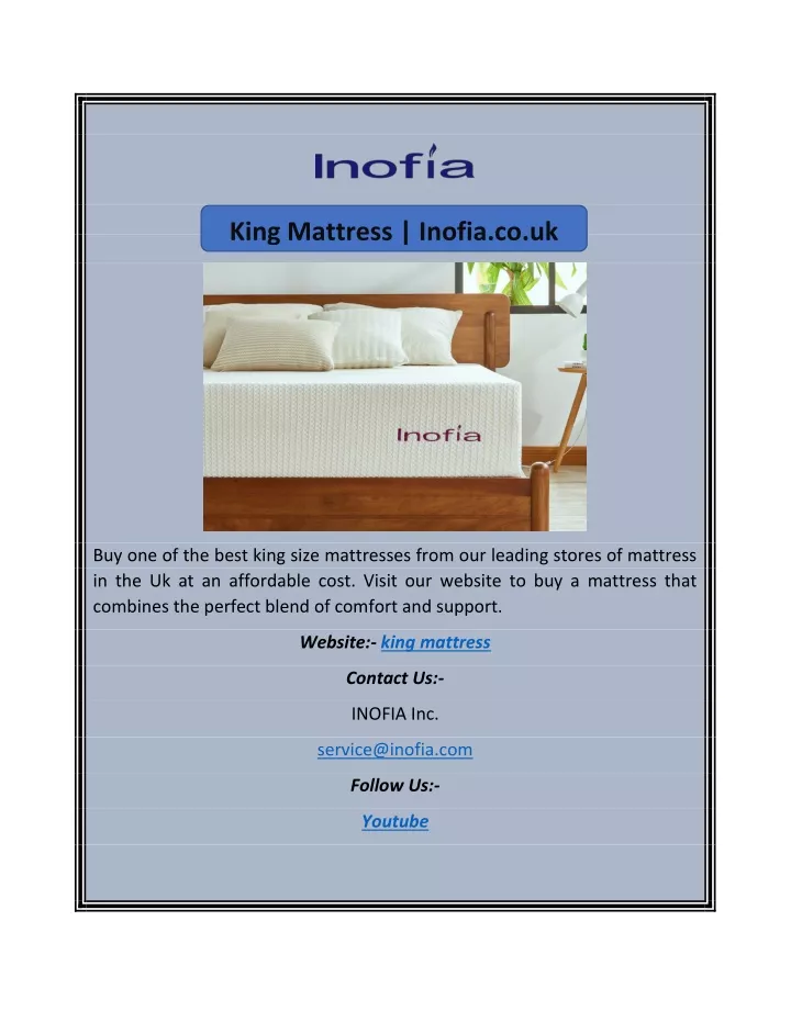 king mattress inofia co uk