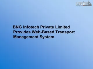 bng infotech private limited provides web based