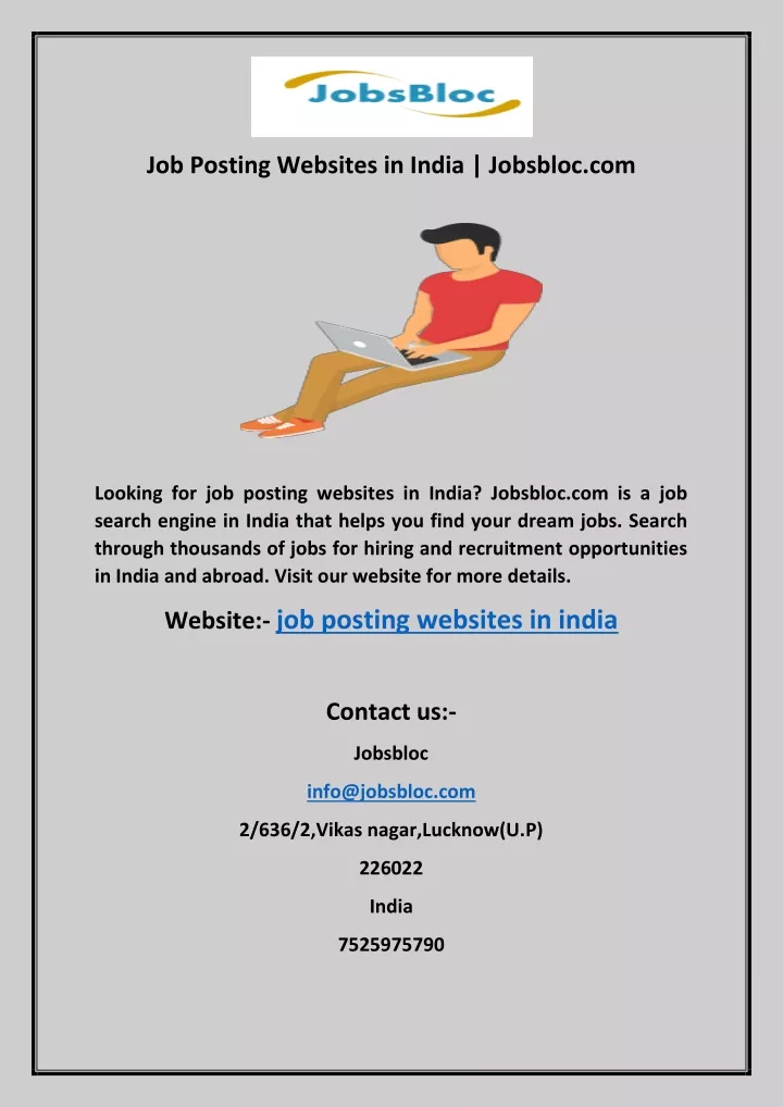 job posting websites in india jobsbloc com