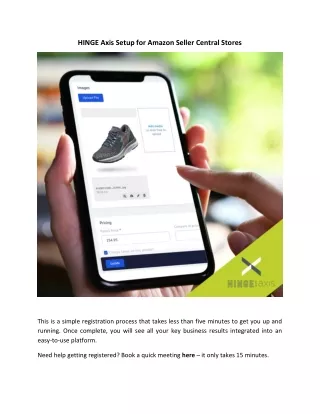 HINGE Axis Setup for Amazon Seller Central Stores