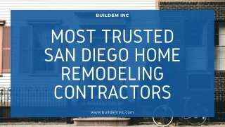 Most Trusted San Diego home remodeling contractors